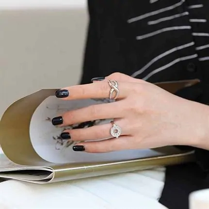 Geometric Hollow Cross 925 Sterling Silver Adjustable Ring - Image 4