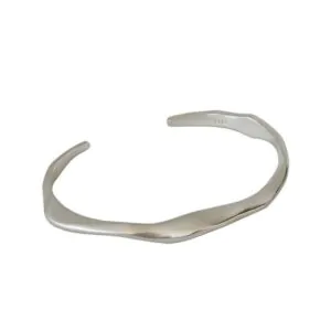Irregular 925 Sterling Silver Open Bangle