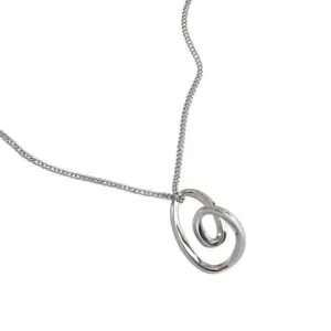 Irregular Hollow Heart 925 Sterling Silver Necklace