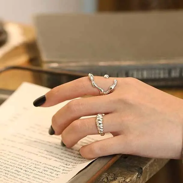 Wheel 925 Sterling Silver Adjustable Ring - Image 3