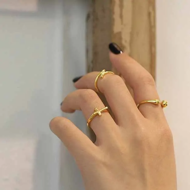 Cross 925 Sterling Silver Adjustable Ring - Image 4