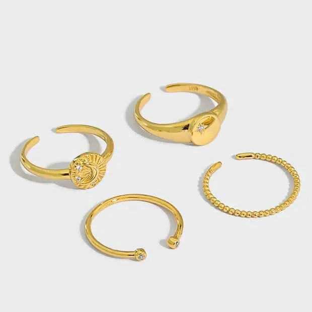 Beads CZ 925 Sterling Silver Adjustable Ring - Image 4