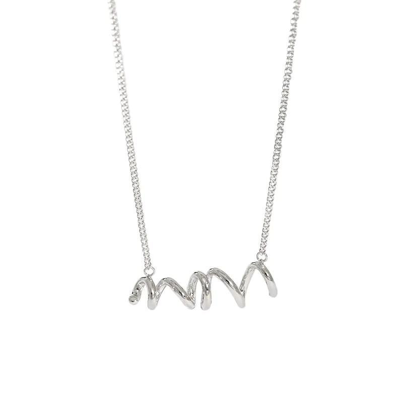 Irregular Spring 925 Sterling Silver Necklace