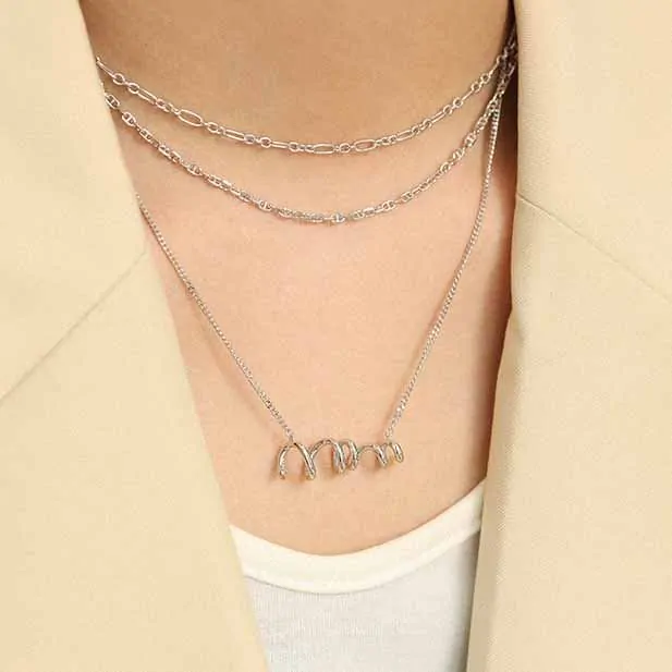 Irregular Spring 925 Sterling Silver Necklace - Image 2
