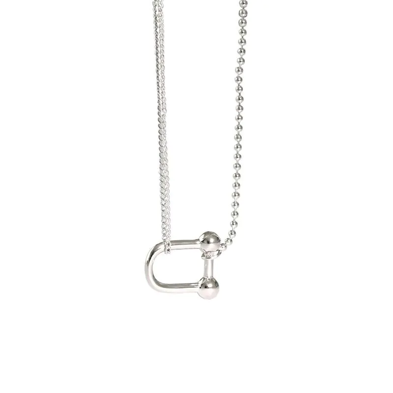 U Shape 925 Sterling Silver Necklace
