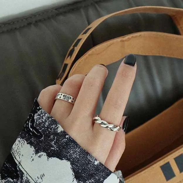 Vintage Butterfly 925 Sterling Silver Adjustable Ring - Image 3