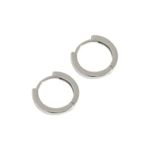 Minimalism Geometric Circle 925 Sterling Silver Huggie Hoop Earrings