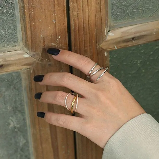 Triple Layer Cross 925 Sterling Silver Adjustable Ring - Image 5