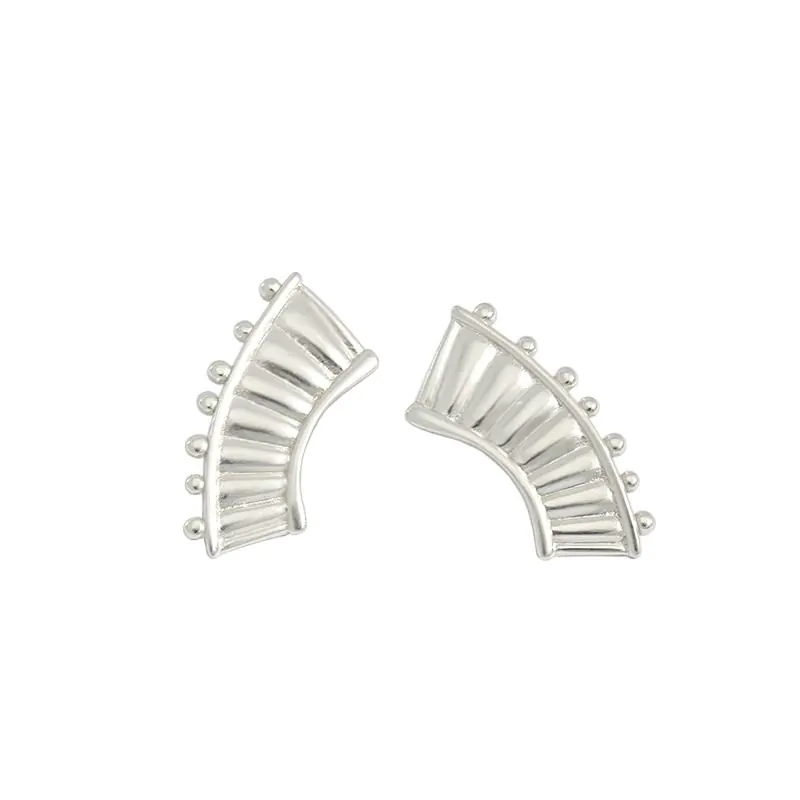 Lyre Piano 925 Sterling Silver Stud Earrings