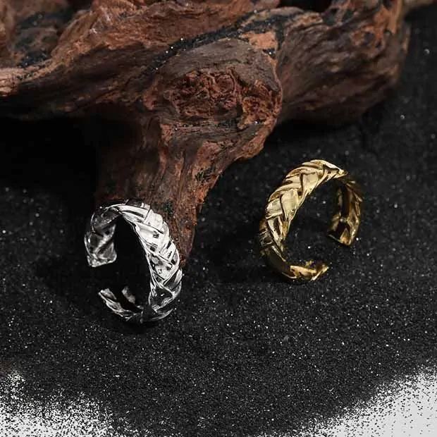 Twist Knitting 925 Sterling Silver Adjustable Ring - Image 2