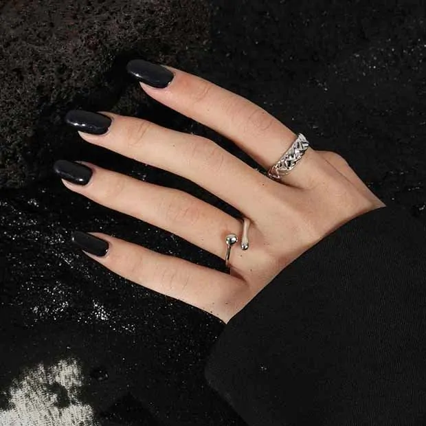 Twist Knitting 925 Sterling Silver Adjustable Ring - Image 3