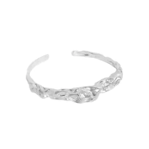 Irregular 925 Sterling Silver Open Bangle