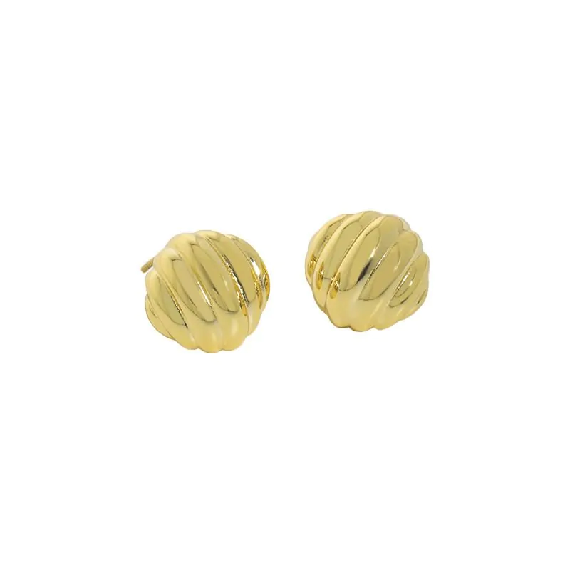 Geometric Thread Twisted 925 Sterling Silver Stud Earrings