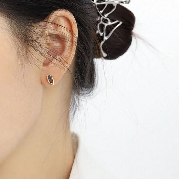 Blue Waterdrop CZ 925 Sterling Silver Stud Earrings - Image 4