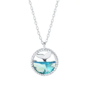 Mermaid Tears Ocean 925 Sterling Silver Necklace