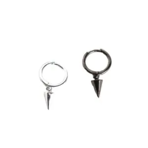 Minimalism Conic Geometric 925 Sterling Silver Hoop Earrings