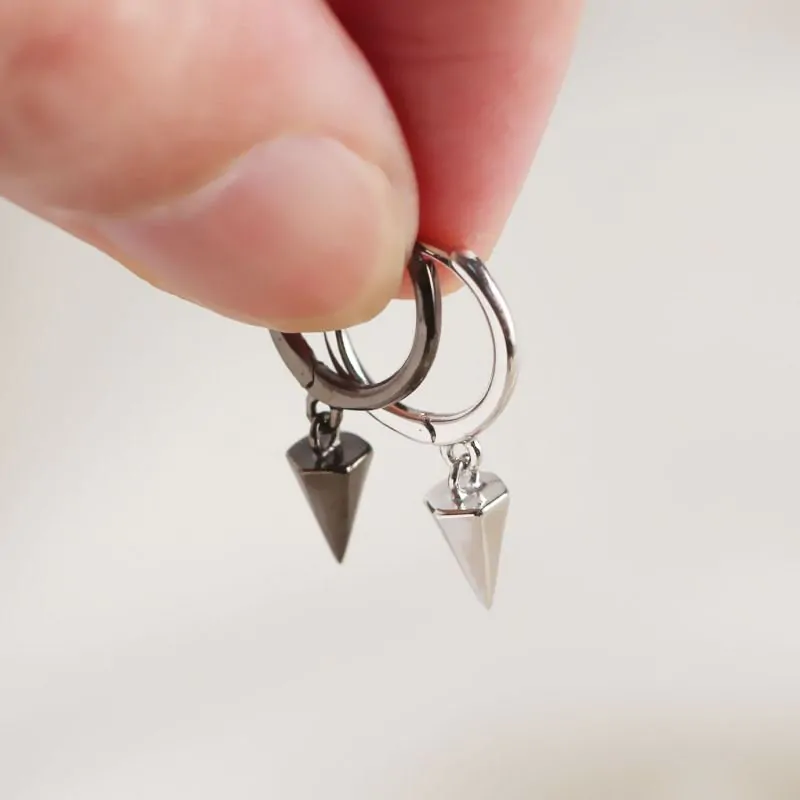 Minimalism Conic Geometric 925 Sterling Silver Hoop Earrings - Image 5