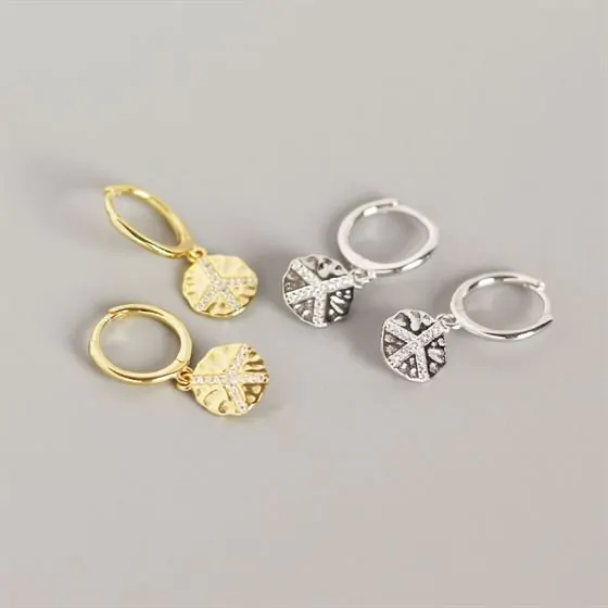 CZ Louts Leaf 925 Sterling Silver Leverback Earrings - Image 2