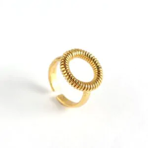Round Spring 925 Sterling Silver Adjustable Ring