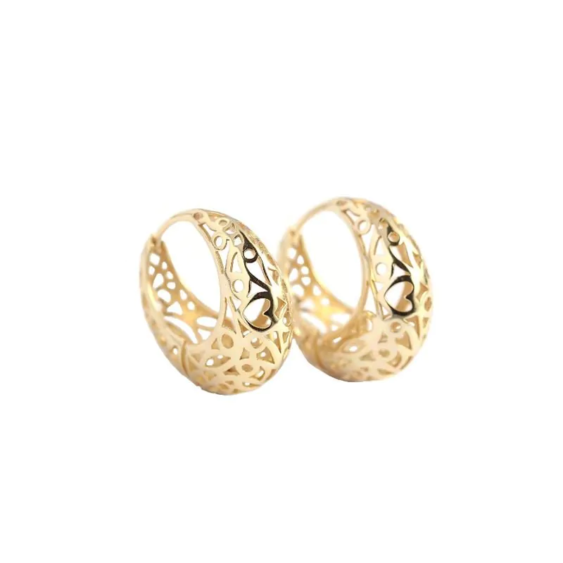 Hollow Circle 925 Sterling Silver Hoop Earrings