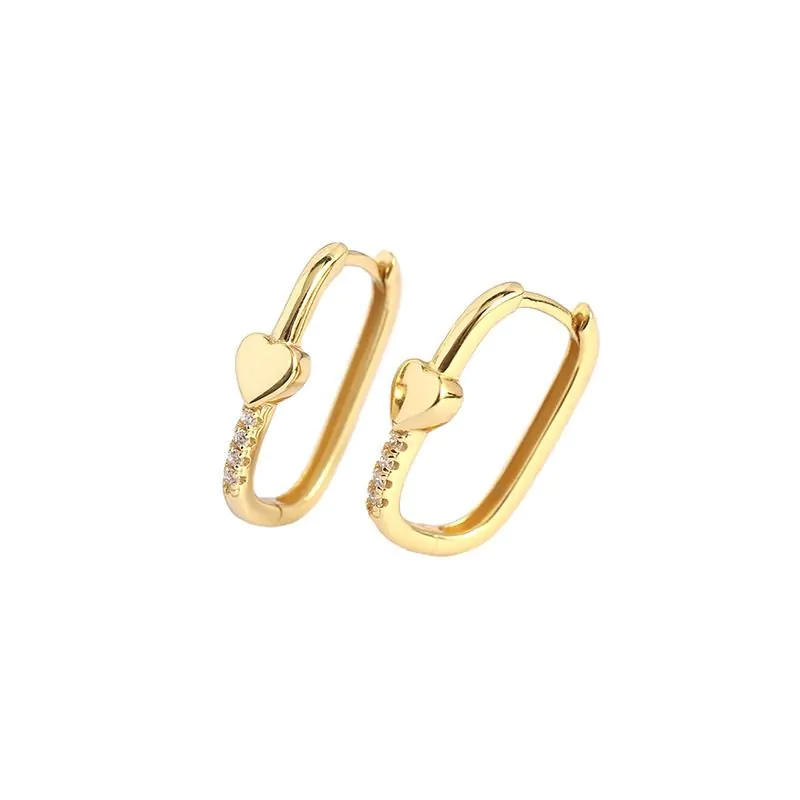 Girl Heart CZ Star Crescent Moon 925 Sterling Silver Hoop Earrings