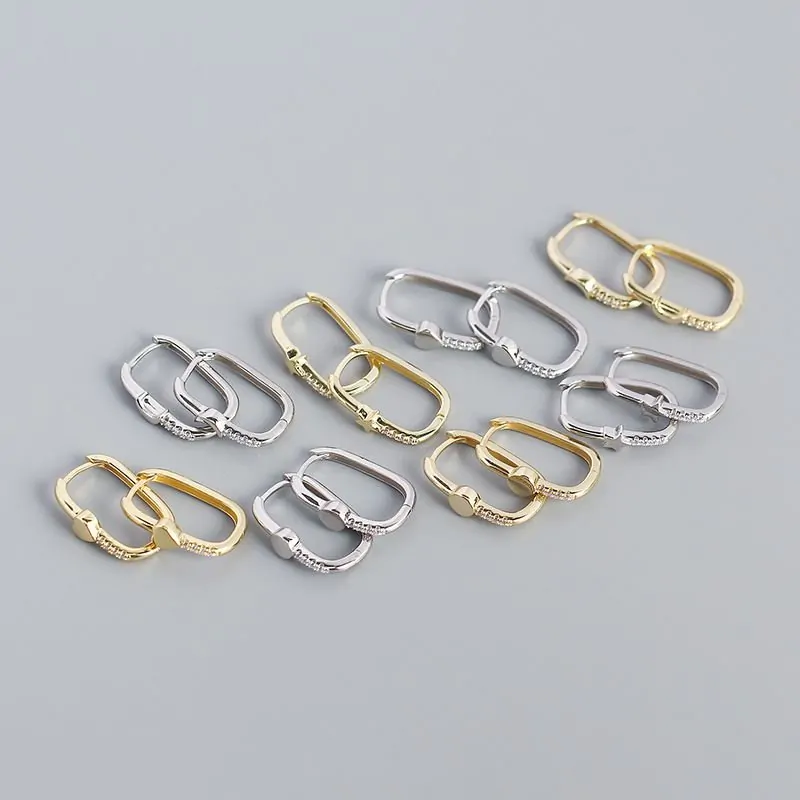 Girl Heart CZ Star Crescent Moon 925 Sterling Silver Hoop Earrings - Image 2