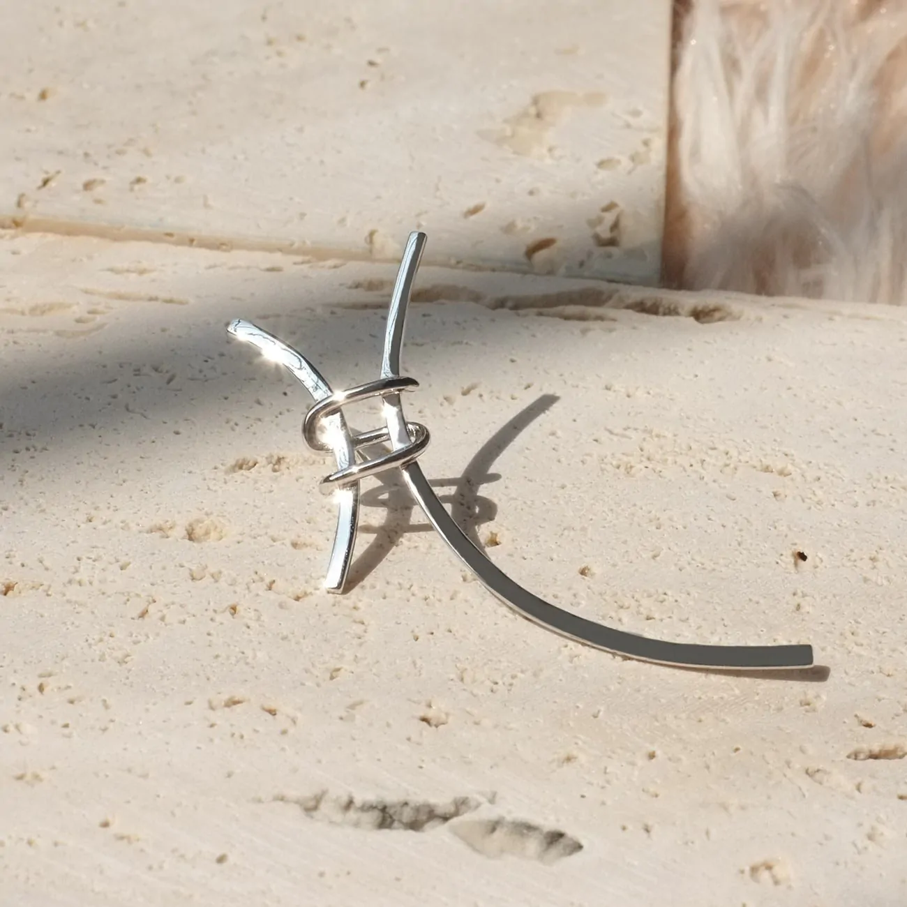 Exaggerated H Letter 925 Sterling Silver Stud Earrings - Image 5