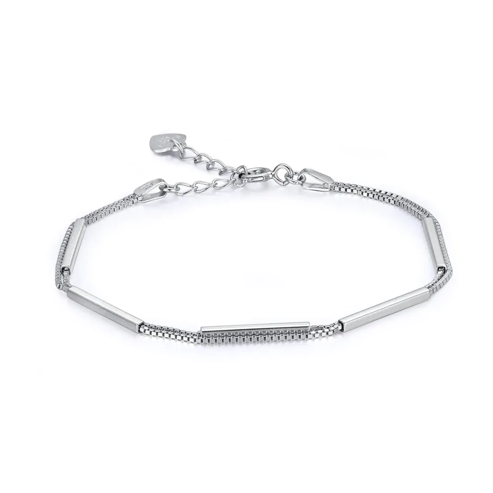 Double Layer Box 925 Sterling Silver Bracelet