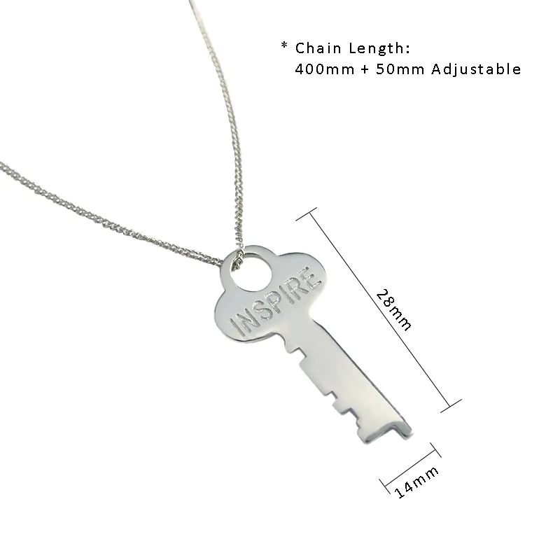 INSPIRE Letter Key 925 Sterling Silver Necklace - Image 6