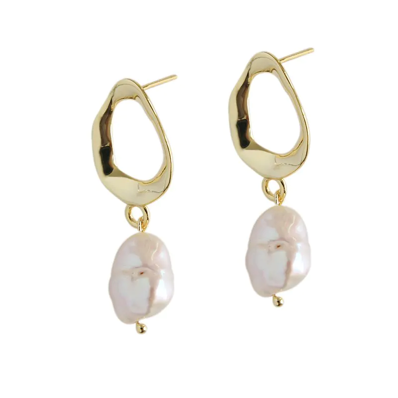 Unique Natural Pearl 925 Sterling Silver Dangling Earrings - Image 7