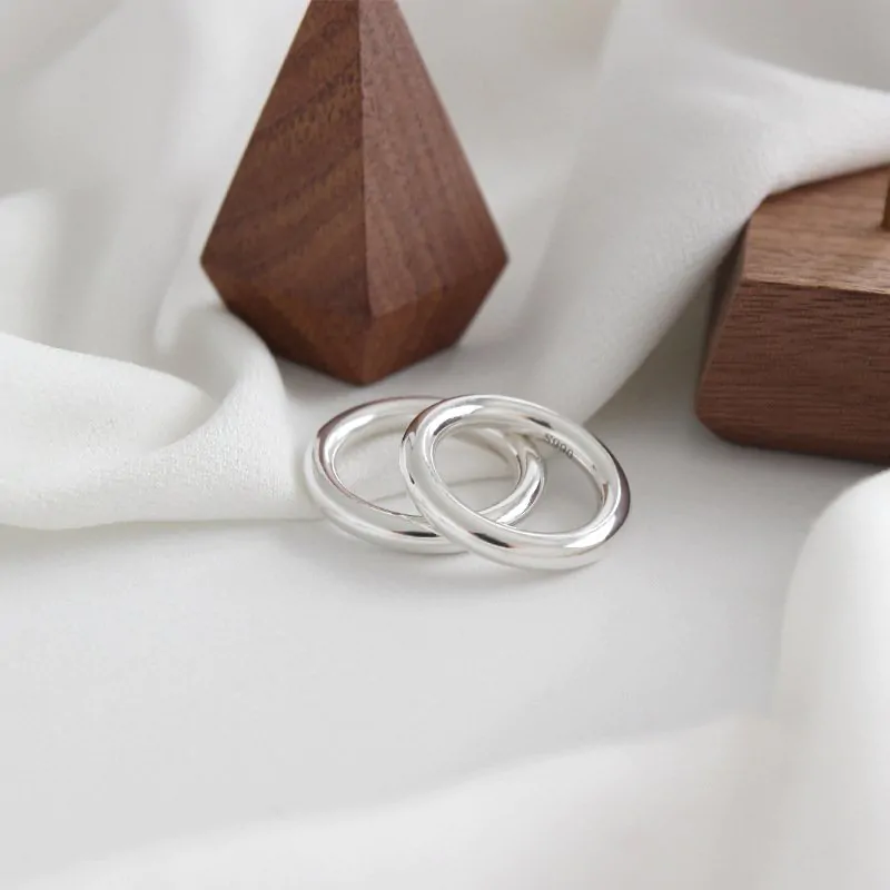 S990 3.5mm Circle 925 Sterling Silver Ring - Image 4
