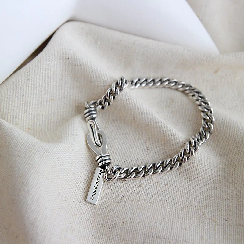 Vinatge Hollow Chain 925 Sterling Silver Bracelet - Image 2
