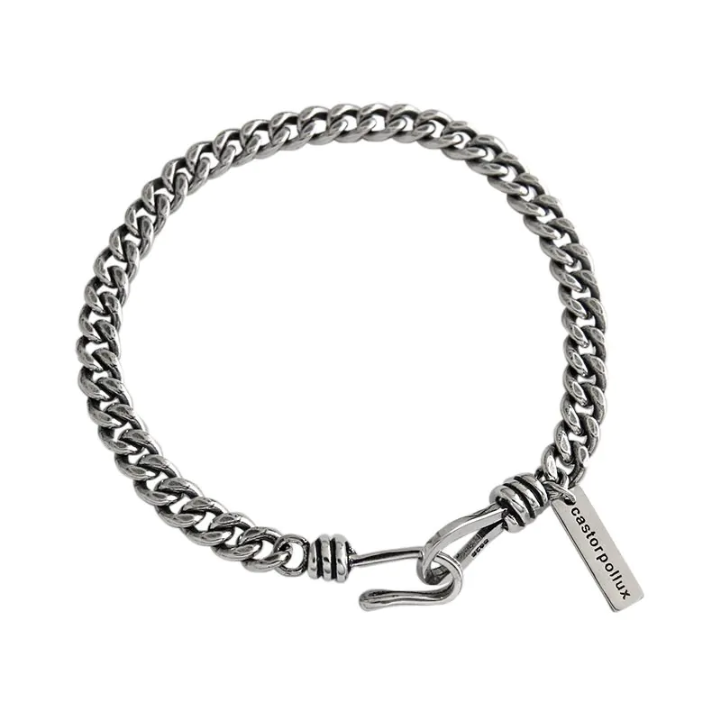 Vinatge Hollow Chain 925 Sterling Silver Bracelet