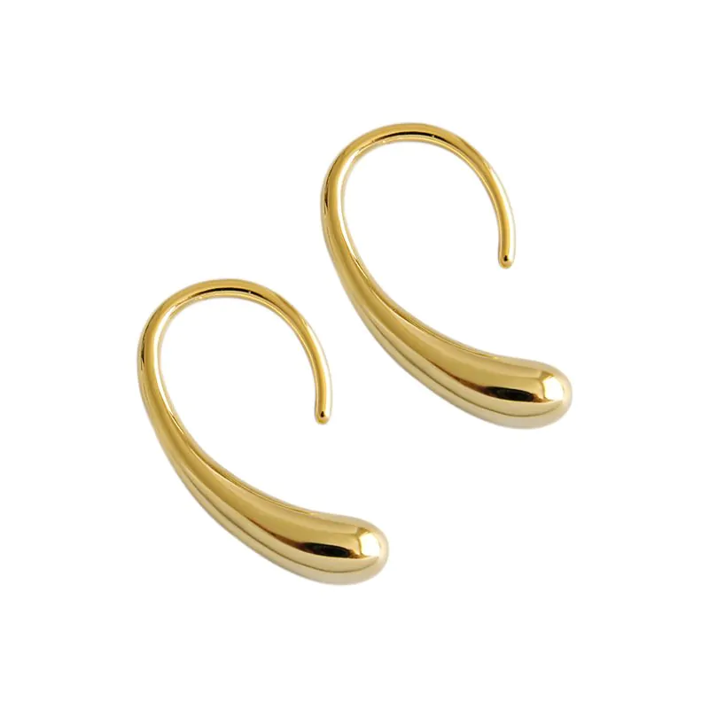 Falling Water Drop 925 Sterling Silver Dangling Earrings