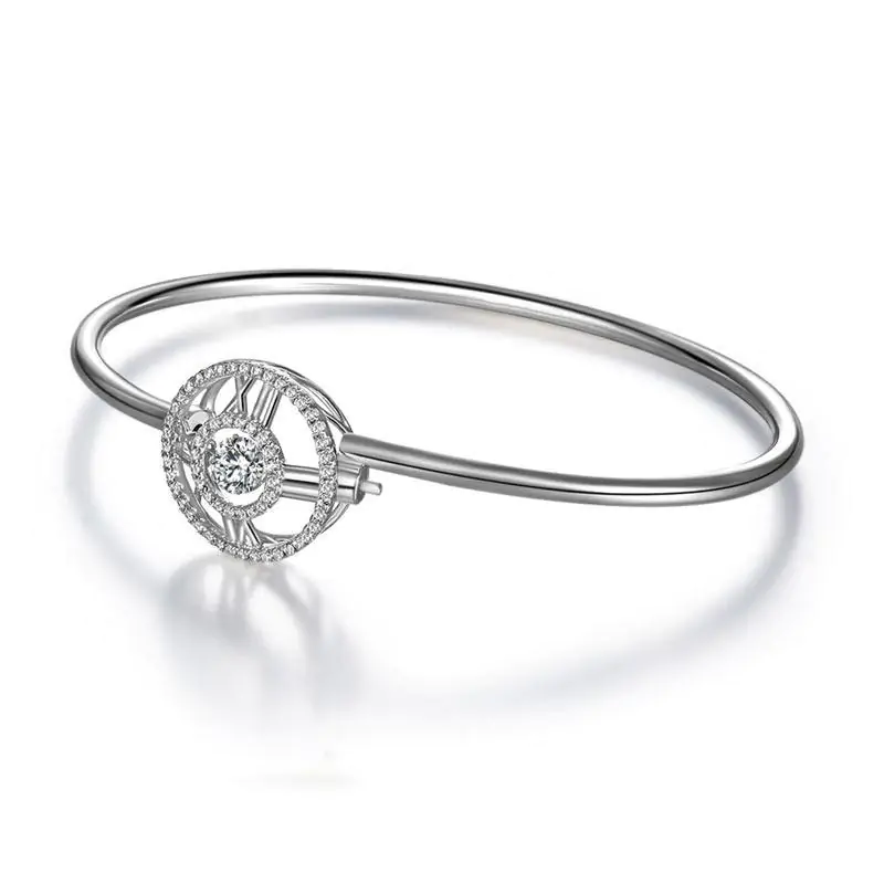 Roman Number Dancing Stone Bangle - Image 4