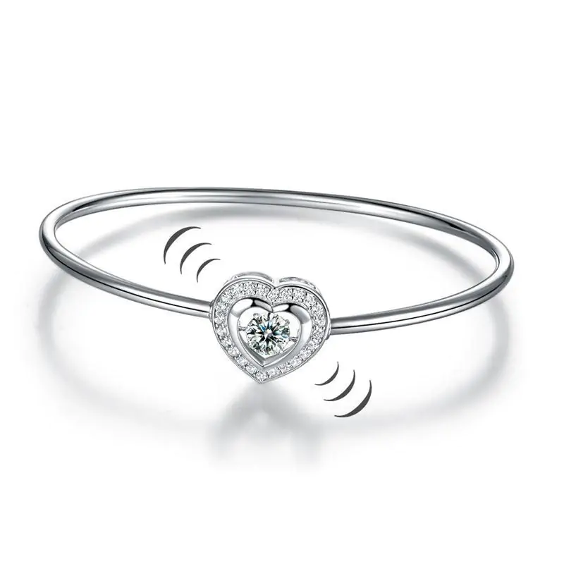 Dancing Stone Heart Bangle
