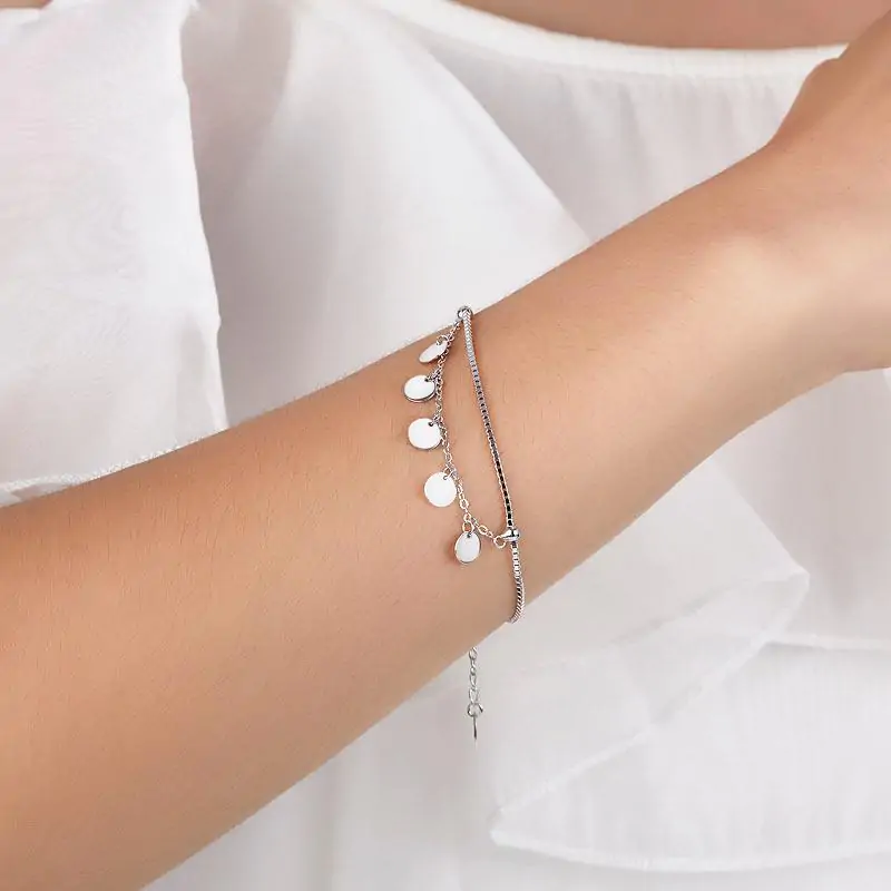 Solid 925 Sterling Silver Bracelet Dangle - Image 2