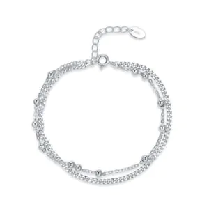 Solid 925 Sterling Silver Bracelet Dangle Ball