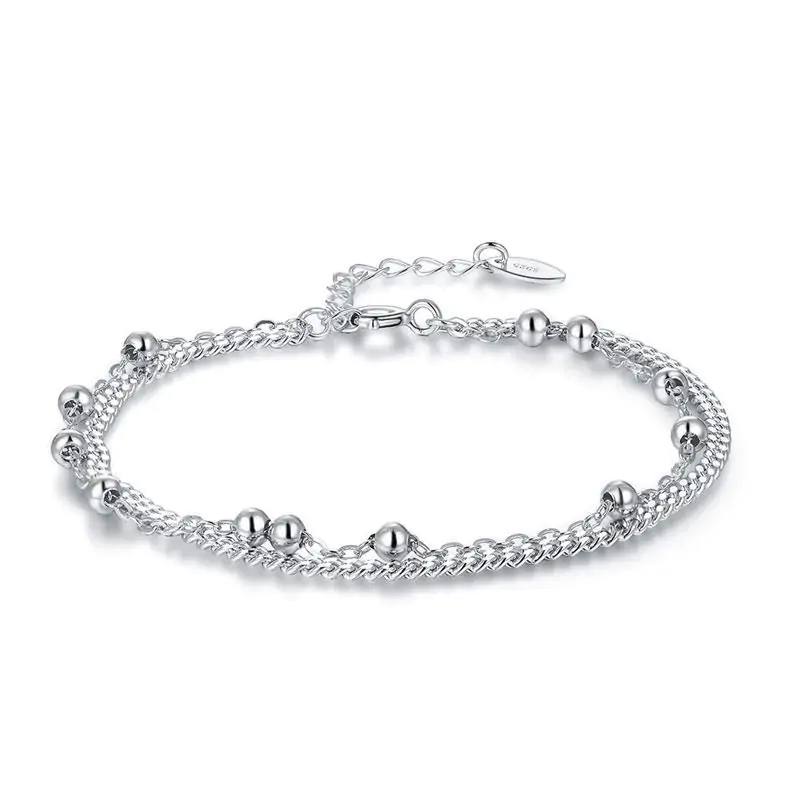 Solid 925 Sterling Silver Bracelet Dangle Ball - Image 6