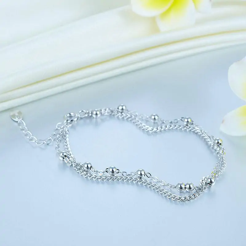 Solid 925 Sterling Silver Bracelet Dangle Ball - Image 5