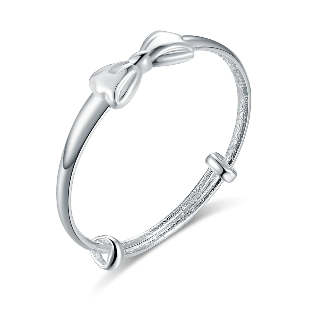 Newborn Baby 999 Silver Bangle Ribbon
