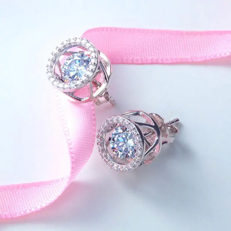 Dancing Stone Stud Earrings - Image 2