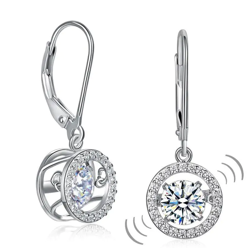 Dancing Stone Dangle Drop Earrings