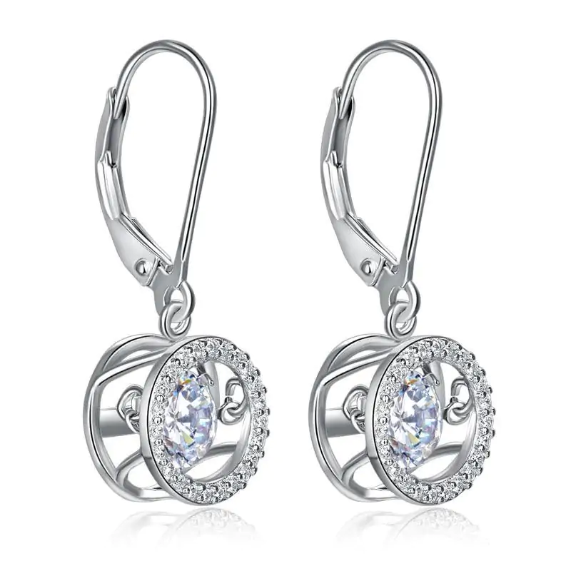 Dancing Stone Dangle Drop Earrings - Image 4
