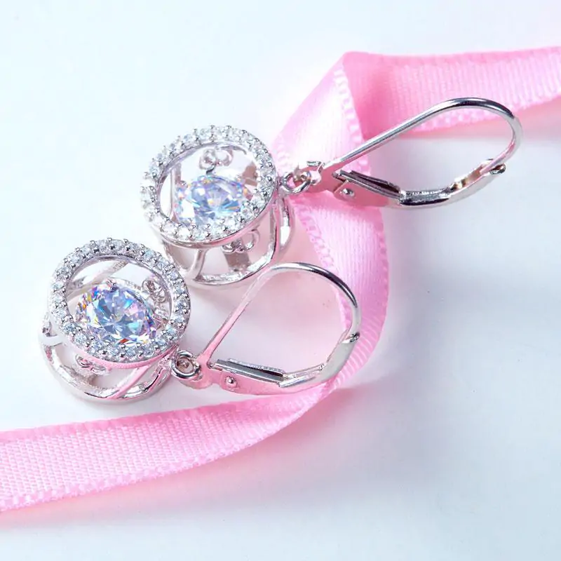 Dancing Stone Dangle Drop Earrings - Image 6