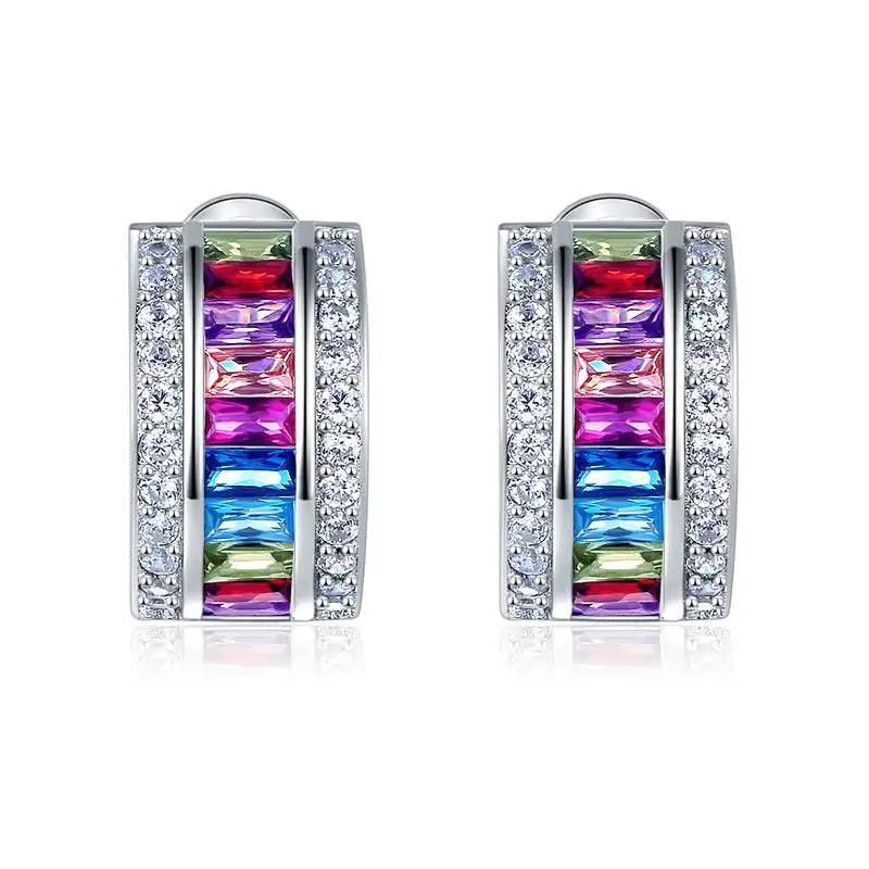Multi-Color Stones Earrings - Image 3
