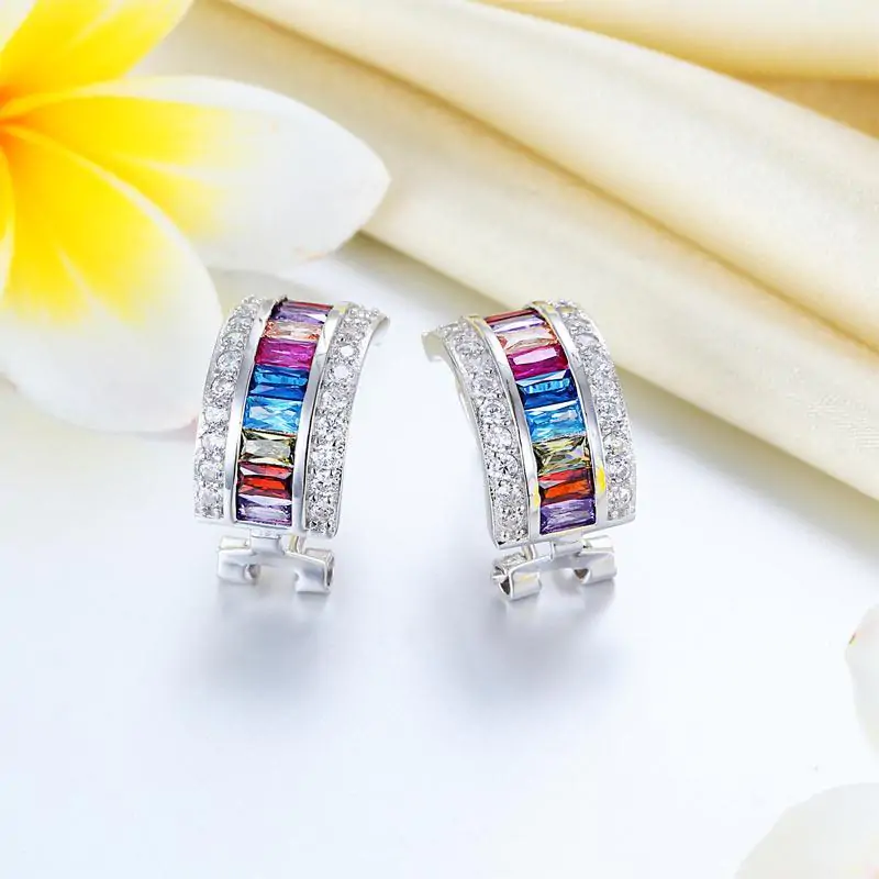 Multi-Color Stones Earrings - Image 5