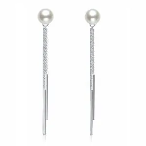 Drop Created Pearl Earrings