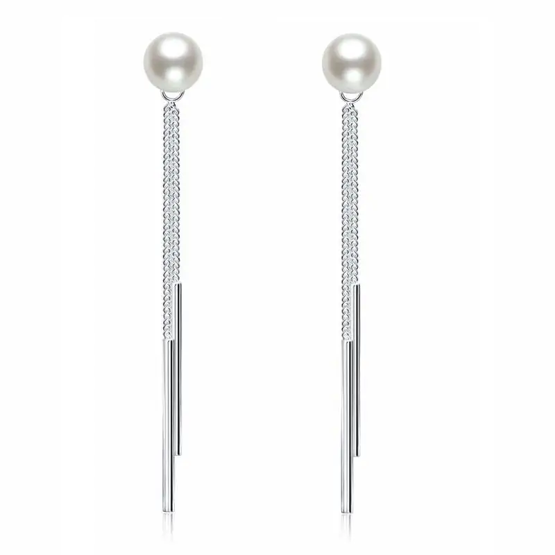 Drop Created Pearl Earrings