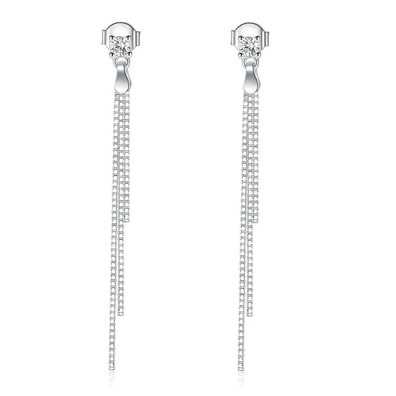 Drop Dangle Sterling Silver Earrings